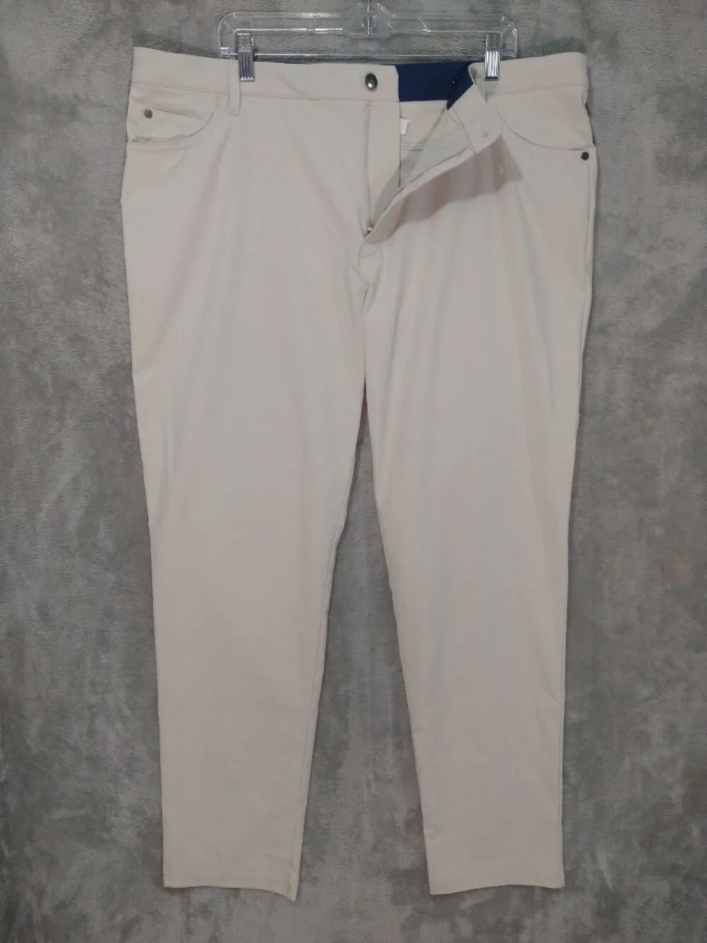 Adidas Primegreen Golf Pants Mens 40x34 Khaki Stretch Performance Tapered Leg